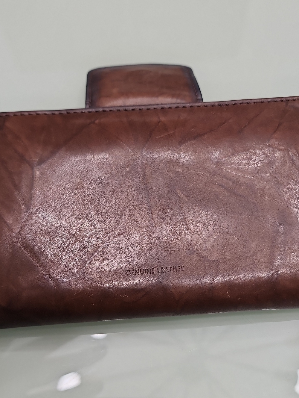 Genuine Leather Brown Wallet Clutch